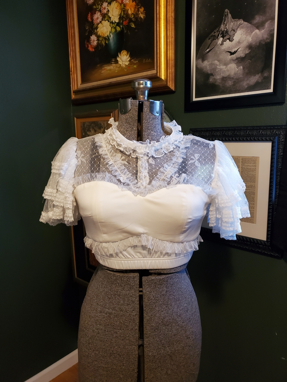 White Two Piece Jirai Kei Shiro Lolita Elegant street wear - Picture 7 of 11